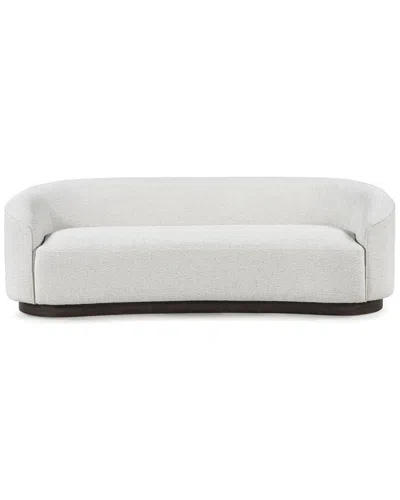 Classic Home Beverly 90in Upholstered Modern Fabric Sofa In White