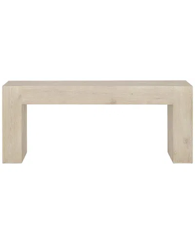 Classic Home Bristol Cracked Oak Wood 72in Console Table In White