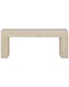 Classic Home Bristol Cracked Oak Wood 72in Console Table In White