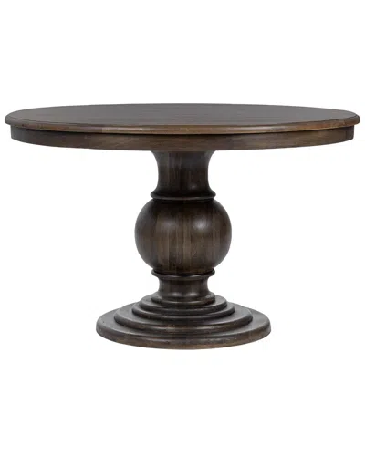 Classic Home Brookside Solid Wood Round 48in Dining Table In Brown