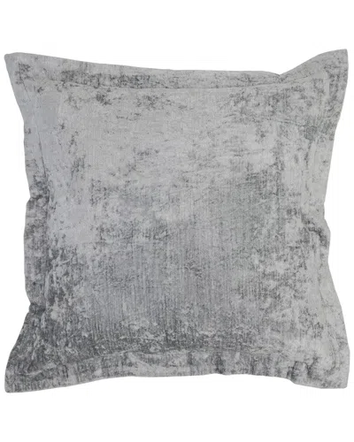 Classic Home Bryce Velvet 22in Square Throw Pillow In Gray