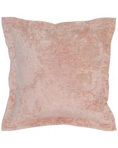 Classic Home Bryce Velvet 22in Square Throw Pillow In Pink