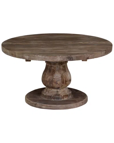 Classic Home Carolina Reclaimed Pine Round Coffee Table By Kosas Home In Brown