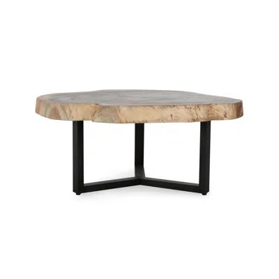 Classic Home Celine Live Edge Coffee Table Natural In Multi