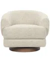 Classic Home Chassia Upholstered Fabric Swivel Accent Chair Cre