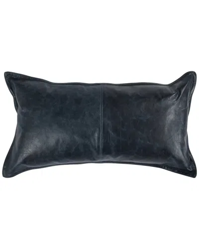 Classic Home Cheyenne Leather 14in X 26in Throw Pillow In Blue