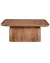 Classic Home Chloe 48in Square Wood Coffee Table In Brown