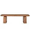 Classic Home Chloe 68in Wood Coffee Table In Brown