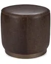 Classic Home Clair Leather Round End Table