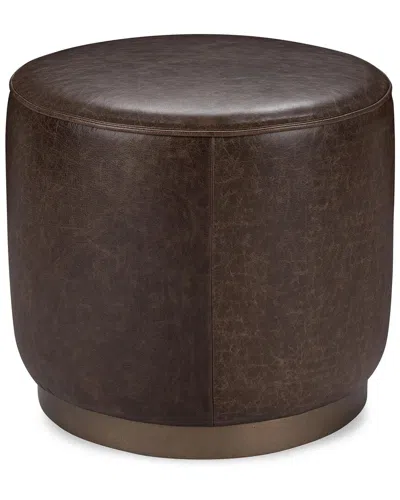 Classic Home Clair Leather Round End Table