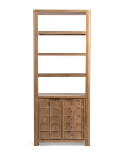Classic Home Cleveland Mango Wood Bookcase In Brown