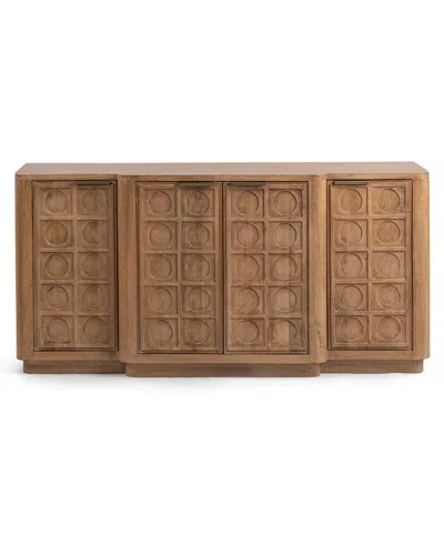 Classic Home Cleveland Mango Wood Sideboard In Burgundy