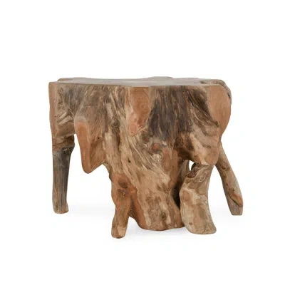 Classic Home Cypress Natural Teak Wood End Table In Natural Wood