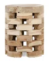 Classic Home Dacosta Teak Wood Round Accent Table