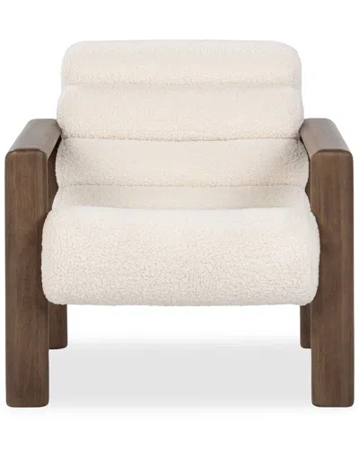 Classic Home Dahlia Upholstered Accent Chair In White