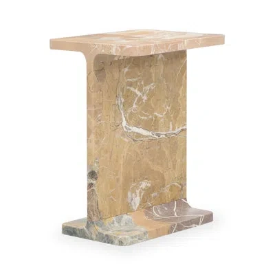 Classic Home Delaney Marble Accent Table In Multi