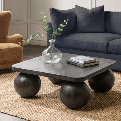Classic Home Delyla Mango Wood Coffee Table In Black