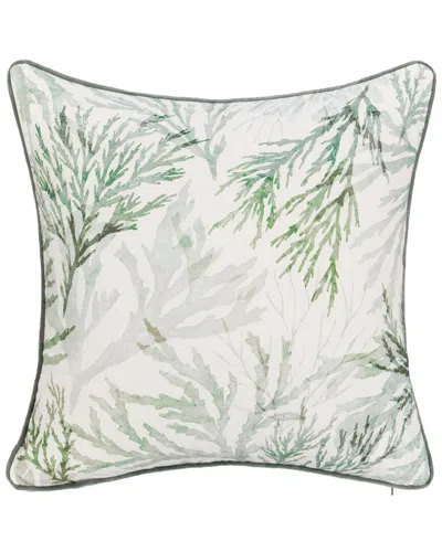 Classic Home Digital Print Lessonia Cotton Throw Pillow In Green