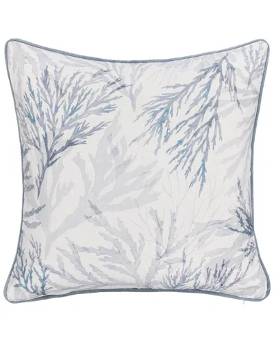 Classic Home Digital Print Lessonia Cotton Throw Pillow In Blue