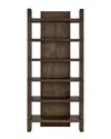 Classic Home Doku 6 Shelf Open Tall Bookcase In Brown
