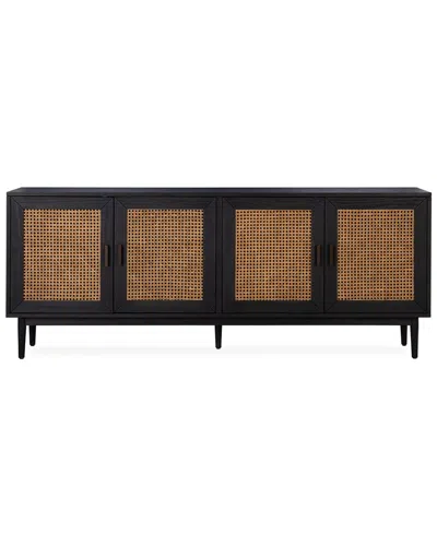 Classic Home Edris 4-door Wood Sideboard Buffet In Black