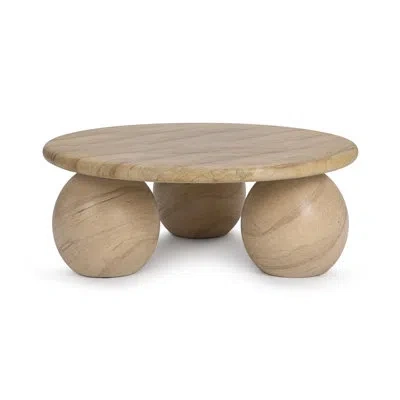 Classic Home Elaria Outdoor Coffee Table In Brown
