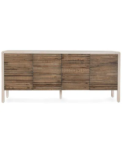 Classic Home Elodie 79in Reclaimed Elm Wood 4-door Sideboard In Brown