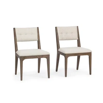 Classic Home Estelle Set Of 2 Upholstered Dining Chairs In Multi