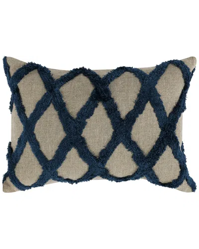 Classic Home Evangeline Linen 14in X 20in Throw Pillow In Blue