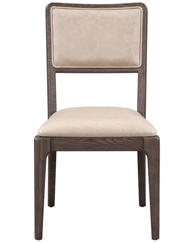 Classic Home Gia Leather Upholstery Dining Chair In Beige