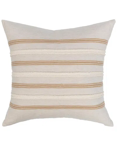 Classic Home Hand Applied Applique Lyndhurst Throw Pillow In White