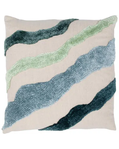 Classic Home Hand Tufted Inertia Throw Pillow In Blue