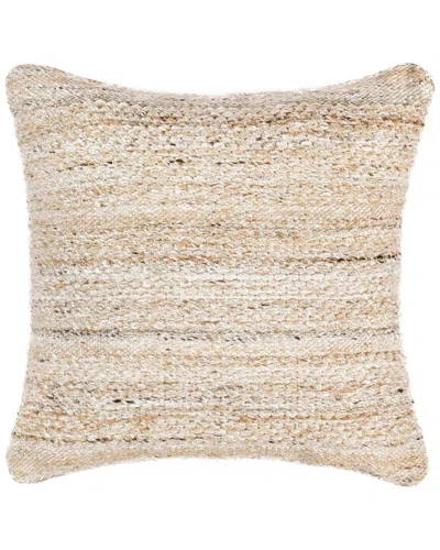 Classic Home Hand-woven Dimensional Texture Ford Throw Pillow In Sand