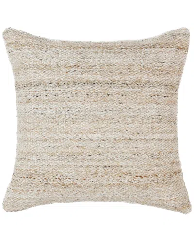 Classic Home Hand-woven Dimensional Texture Stella Throw Pillow In Sand
