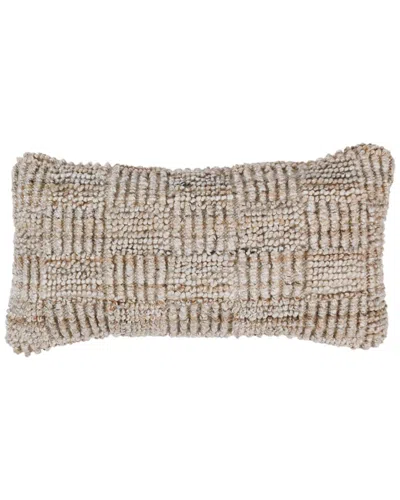 Classic Home Hand-woven Dimensional Texture Vico Throw Pillow In Neutral