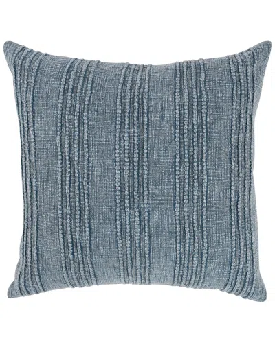 Classic Home Hannah 100% Cotton 22in Throw Pillow In Blue