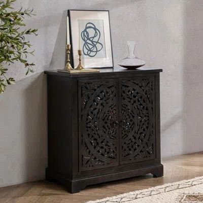 Classic Home Harmony Mango Wood Cabinet In Black