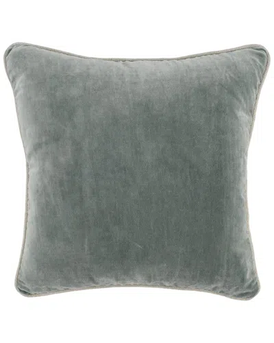 Classic Home Harriet Velvet 18-inch Throw Pillow In Sage