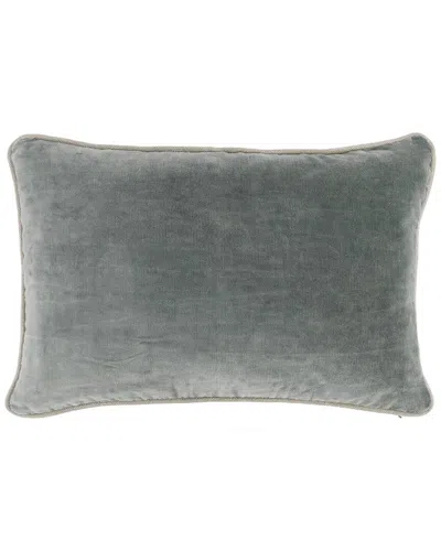 Classic Home Harriet Velvet Pillow In Green