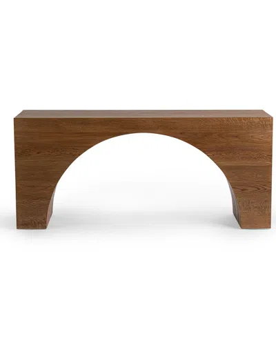 Classic Home Hellen Oak Console Table In Brown