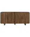 Classic Home Holmes Geometric Pattern Four Door Mango Wood Sideboard In Brown