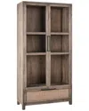 Classic Home Jensen 83in Tall 2 Door 1-drawer Solid Wood Cabinet In Brown