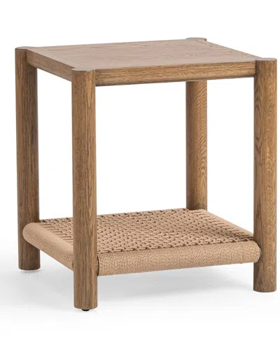 Classic Home Jilian Wood End Table In Brown