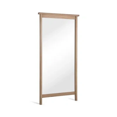 Classic Home Juno Oak Wood Floor Mirror In Brown