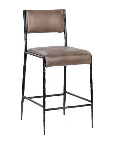 Classic Home Kayne Leather Counter Stool