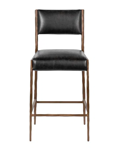 Classic Home Kayne Leather Counter Stool