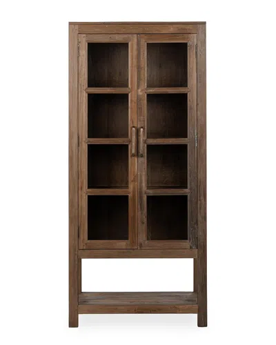 Classic Home Kharga Reclaimed Wood Display Cabinet In Brown