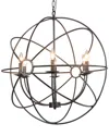 CLASSIC HOME KOSAS HOME VOLTAIRE 6-LIGHT BLACK CHANDELIER