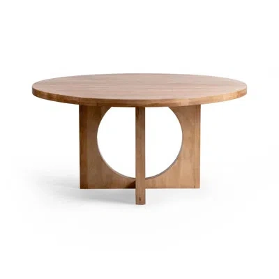 Classic Home Laguna Round Solid Wood Dining Table In Brown