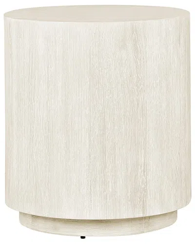 Classic Home Layne 20in Round Oak Wood Veneer End Table In Animal Print